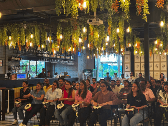 1.3_Glimpse from a few of our Drum Circles in & around DELHI_Birla Opus_Jun25_Worli_Drum Circle_1