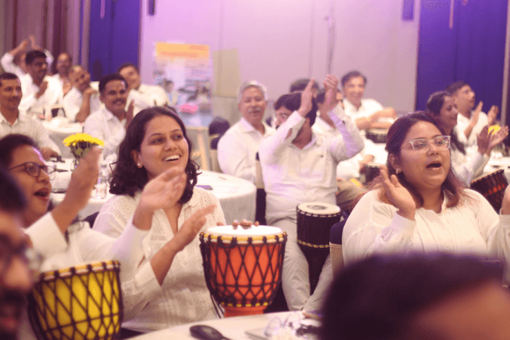 1.3_Glimpse from a few of our Drum Circles in & around JAIPUR_DHL_Navi Mumbai_July24_Drum Circle_95